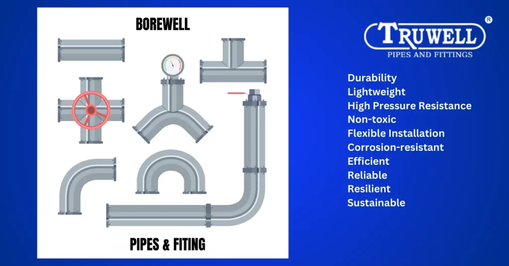 borewell plastic pipe